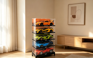 Modular Stackable Display Cases for LEGO® Technic™ 1:8 Scale Supercars | Build Your Ultimate Showroom Tower