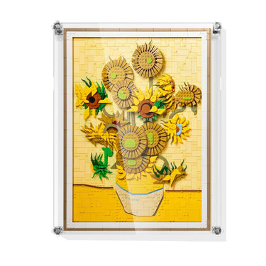 Premium Wall-Mounted Acrylic Display Case for LEGO® Art Vincent van Gogh – Sunflowers 31215 - ICUANUTY
