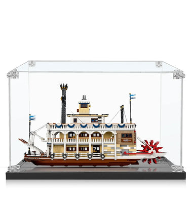 Display case for LEGO® Ideas River Steamboat 21356 - ICUANUTY