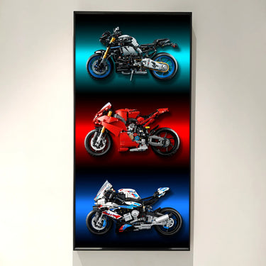 Wall display frame for LEGO Yamaha 42159 Ducati 42202 BMW 42130 /Trinity Stand frame - ICUANUTY