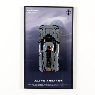 Wall Display Frame For LEGO Technic Koenigsegg Jesko Absolut 42173 - ICUANUTY