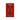 Top view of red LEGO Formula 1 race car model on red background with racing graphics