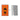 Top view orange LEGO Porsche car model on orange background with clear protective frame