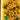 Illuminated LEGO sunflowers with green stems and leaves on a yellow background wall art