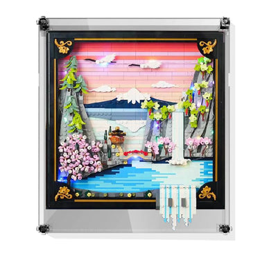Display Case compatible with LEGO® Art Japanese Cherry Blossom Landscape 31218 - ICUANUTY
