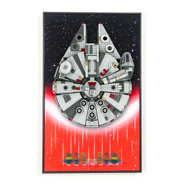 Premium Wall DISPLAY FRAME Compatible with LEGO® Star Wars™ Millennium Falcon™ 75257 - ICUANUTY