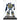LEGO Transformer Soundwave figure in blue and gray, displayed in clear acrylic case on black base