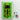 Green LEGO Lamborghini model mounted on illuminated wall frame with USB cable and wireless LED remote control