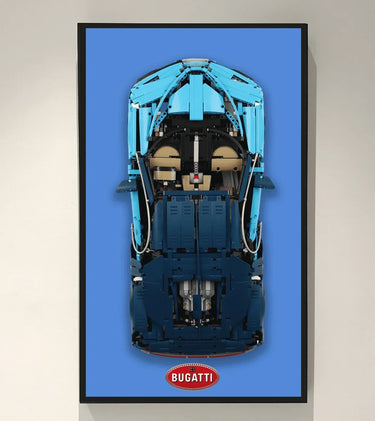 Display Wall Frame for Lego 42083 Technic™ Bugatti Chiron Lego Car - ICUANUTY