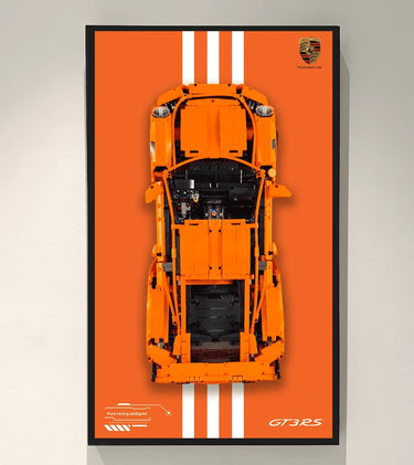 Wall Display Frame for LEGO Technic 42056 CAR Porsche 911 GT3 RS - ICUANUTY