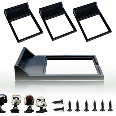 Display Shelf for LEGO Compatible with All Standard Lego Helmets, Boba Fett 75277/Tie Fighter Pilot 75274/Stormtrooper 75276 - ICUANUTY