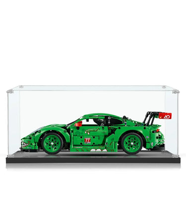 Display Case for LEGO Technic™ Porsche 911 GT3 R REXY AO Racing Car 42224 - ICUANUTY