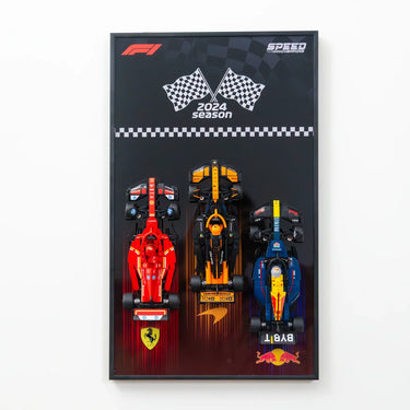 Wall frame for LEGO Speed Champion F1 car (1:32) Triple Racer 2024 - ICUANUTY