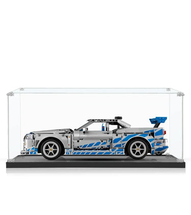 Display case for LEGO® Technic™ 2 Fast 2 Furious Nissan Skyline GT-R (R34) Car (1:12 Scale) 42210 - ICUANUTY