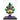 LEGO Bowser bust in green, tan, purple colors displayed in clear acrylic case