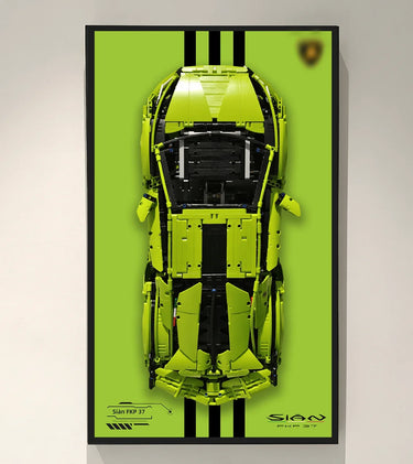 Wall Display Frame for LEGO Technic Super Cars - ICUANUTY