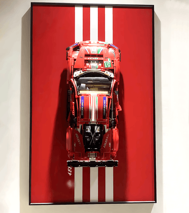 Wall Display Frame for Lego Ferrari 488 GTE 42125 - ICUANUTY
