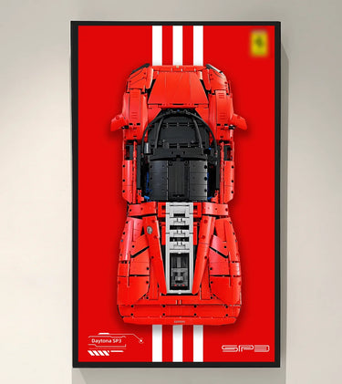 Wall Display Frame for LEGO Technic Super Cars - ICUANUTY