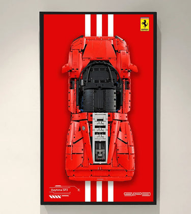 Wall Display Frame for Lego 42143 Technic™ Ferrari Daytona SP3 - ICUANUTY