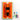 Orange LEGO Porsche GT3RS model mounted on illuminated display frame with remote control and USB cable