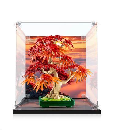 Display case for LEGO® The Botanical Collection Japanese Red Maple Bonsai Tree 10348 - ICUANUTY
