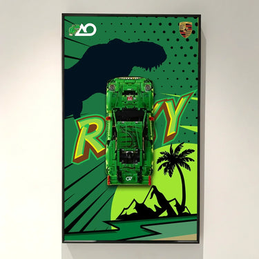 Display Frame compatible with LEGO® Technic™ Porsche 911 GT3 R REXY AO Racing Car 42224 - ICUANUTY