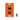 Top view of an orange Lego Porsche GT3RS model on an orange background with white racing stripes and a remote control