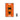 Top view of an orange Lego Porsche GT3RS model on an orange background with white racing stripes and a remote control