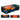 McLaren Formula 1 car LEGO Technic model in orange and blue displayed in clear protective case