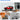 Red LEGO model car in a clear dustproof display case on a desk with plant and calendar