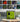Framed Lego green muscle car model on a table with 'Take the Road to Victory' text and muscle car wall art in background