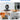 LEGO Star Wars helmet and building models protected in clear display boxes on desks