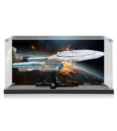 Display case compatible with LEGO® Icons Star Trek: U.S.S. Enterprise NCC-1701-D™ 10356 - ICUANUTY