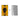 Top view of yellow McLaren Lego car model poster with black stripes next to clear acrylic frame