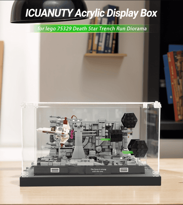ICUANUTY-Display Case for Lego Star Wars Death Star Trench Run Diorama 75329/Death Star Trash Compactor Diorama 75339 - ICUANUTY