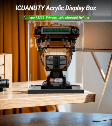 Display case for LEGO Princess Leia (Boushh) Helmet 75351 - ICUANUTY