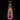 Top-down view of illuminated red and white LEGO paddle steamer model on black background