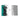 Top view of black Formula 1 model car wall art with turquoise and white background and acrylic frame
