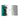Top view of black Formula 1 model car wall art with turquoise and white background and acrylic frame