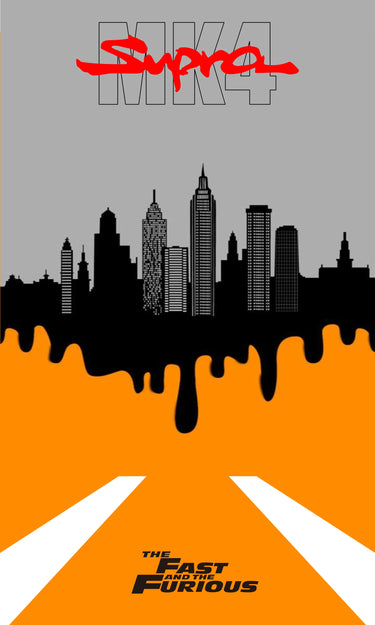 (Custom made) Display wallboard for lego Technic™ Fast and Furious Toyota Supra MK4 42204 - ICUANUTY