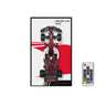Top view Lego model of 2022 Alfa Romeo Formula 1 car C42 with wireless remote control