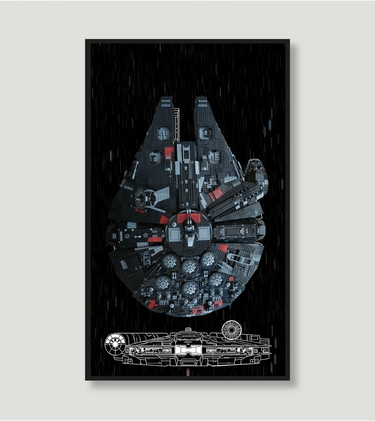Display Wall Frame for LEGO Star Wars The Dark Falcon 75389 - ICUANUTY