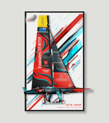 Wall Display Frame for LEGO Emirates Team New Zealand AC75 Racing Yacht 42174 - ICUANUTY