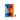Top view of an orange and blue race car model on a split blue and orange background with a remote control