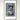 Framed poster of a detailed grey Peugeot 9X8 Le Mans race car model on a grey background with green accents