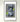 Framed poster of a detailed grey Peugeot 9X8 Le Mans race car model on a grey background with green accents