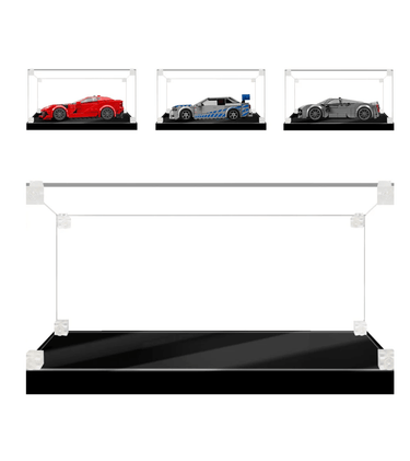 2pcs Acrylic Display Case for lego Speed Champions Super Car - ICUANUTY