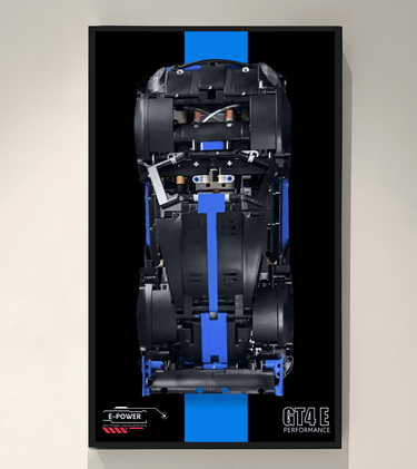 Wall Display Frame for Lego technic Porsche GT4 e-Performance Race Car 42176 - ICUANUTY