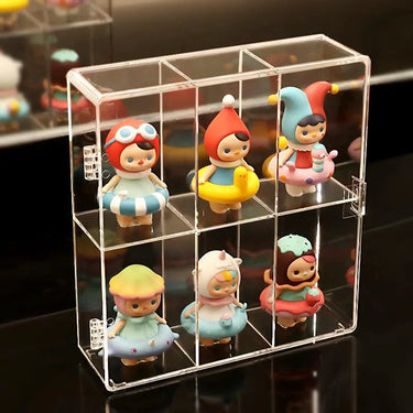 Display Case Cabinet for Minifigure Doll Toy - ICUANUTY