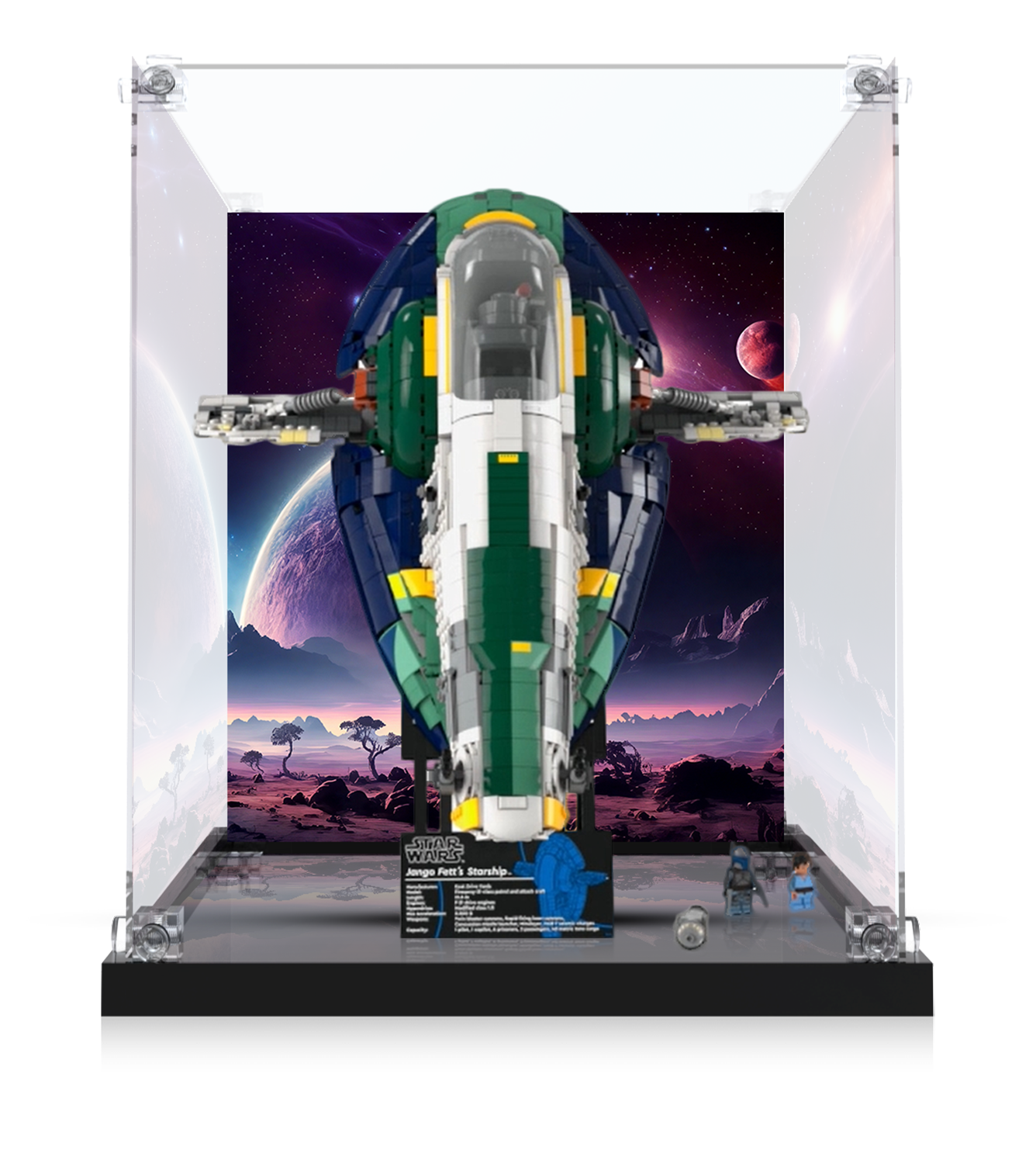 Acrylic Display case for LEGO Star Wars™ Jango Fett's Firespray-Class Starship 75409
